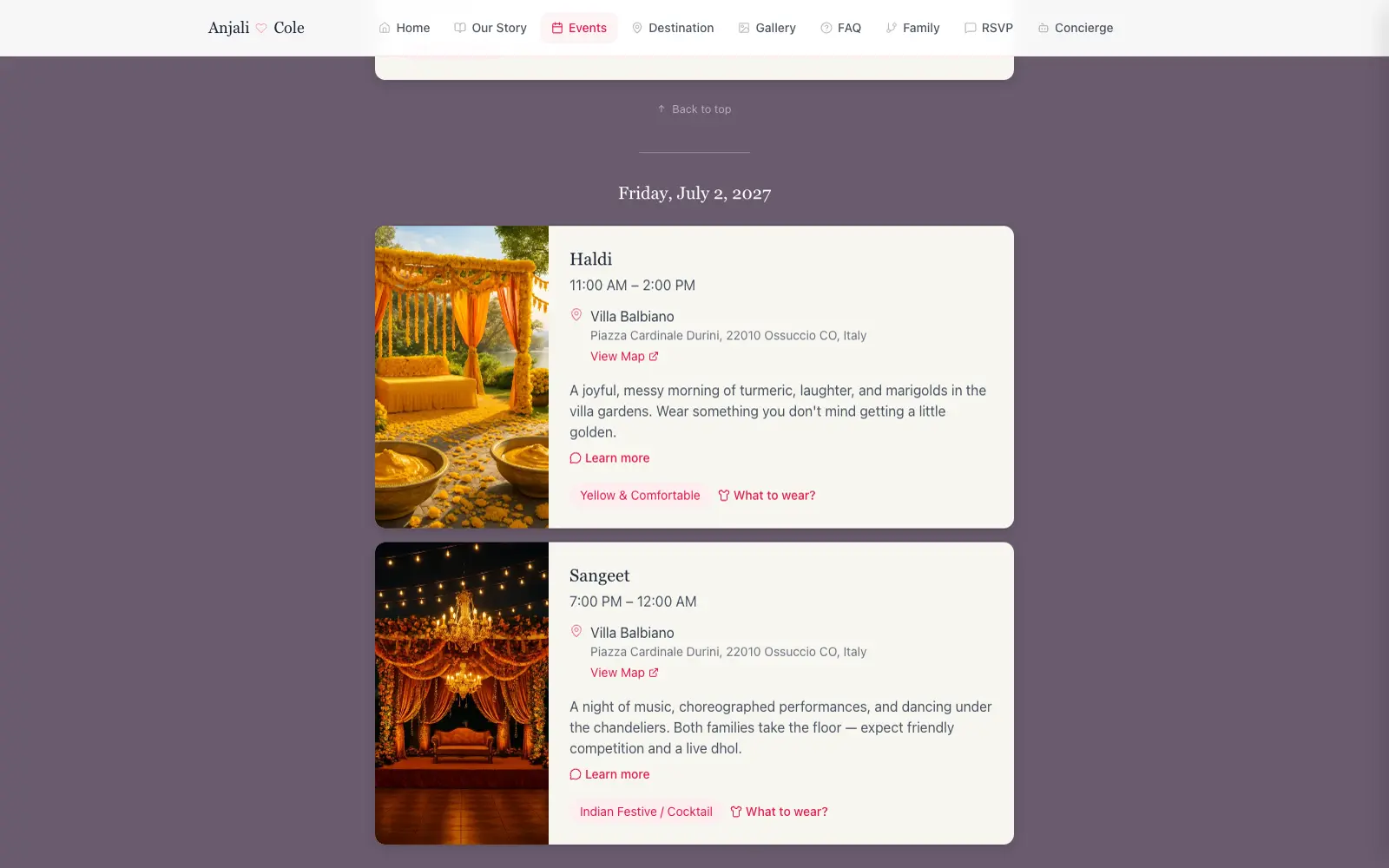 Entangled Events