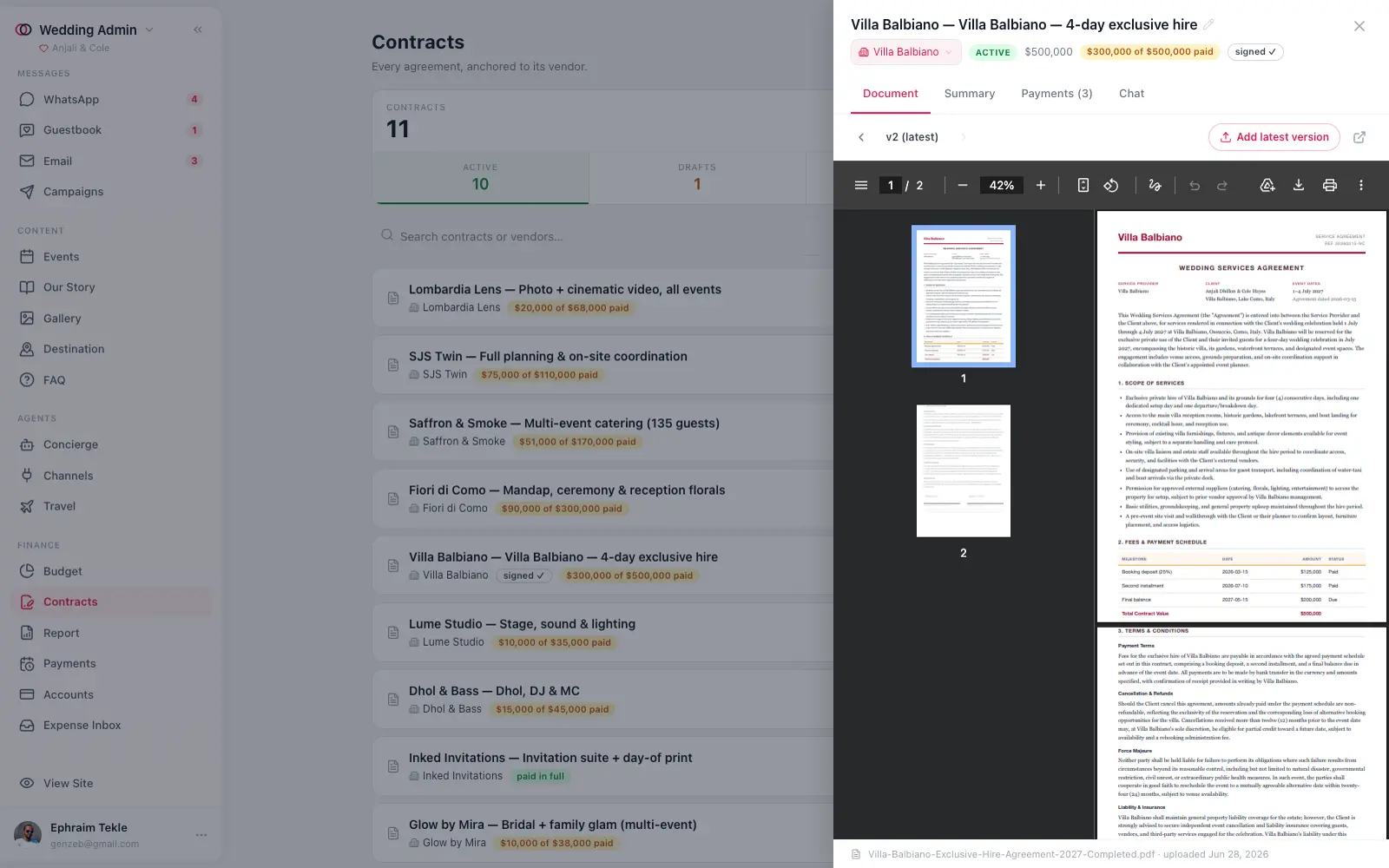 Entangled Events